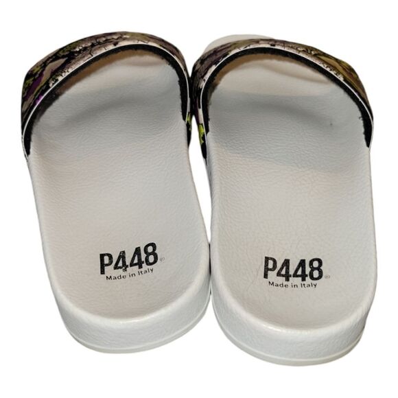 P448 Super Water Resistant Slide Sandals white/Purple Made in Italy Size 38 - Picture 2 of 7